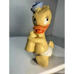 Vtg Disney Squeak Toy Huey Donald Ducks Nephew Tilly Toys 50es Bath Toy
